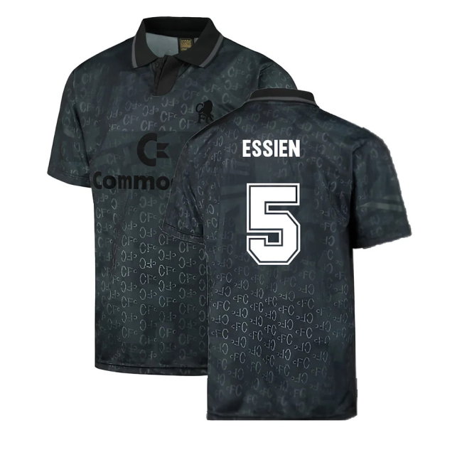 Chelsea 1992 Black Out Retro Football Shirt (Essien 5)-SoccerKits Hub | Buy Soccer Jerseys Online